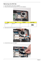 Page 6554Chapter 3
Removing the CPU Fan
1.See “Removing the Lower Covers” on page 44.
2.Remove the two screws securing the CPU Fan to the mainboard.
3.Disconnect the CPU Fan cable from the mainboard.
4.Lift the CPU Fan clear of the chassis.
StepSizeQuantityScrew Type
CPU Fan M2.5*10 2 