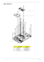 Page 159Chapter 6149
Rear Assembly
No.DescriptionAcer P/N
1 RAM Door 42.N2802.004
2 HDD Door 42.N2802.005
3 Lower Case 60.N2802.002
31
2 