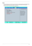 Page 41Chapter 231
Boot
This menu allows the user to decide the order of boot devices to load the operating system. Bootable devices 
includes the USB diskette drives, the onboard hard disk drive and the DVD drive in the module bay.
Select Boot Devices to select specific devices to support boot.
PhoenixBIOS Setup Utility
Item Specific Help
Use < > or < > to
select a device, then
press  to move it
up the List, or 
to move it down the
list. Press  to
escape the menu.
F1
Es cHelp
ExitSelect Item
Select Menu
Change...