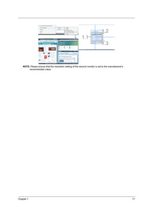 Page 25Chapter 117
NOTE: Please ensure that the resolution setting of the second monitor is set to the manufacturers 
recommended value. 