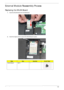 Page 150Chapter 3140
External Module Reassembly Process
Replacing the WLAN Board
1.Insert the WLAN Board into the Mainboard.
2.Insert the single screw to secure the WLAN Board in place.
StepSizeQuantityScrew Type
WLAN Board M2*3 1 