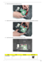 Page 154Chapter 3144
3.Place the hard disk drive module into the bay.
4.Slide the HDD in the direction of the arrow to connect the HDD to the SATA interface connector. 
5.Insert the two screws to secure the HDD Module in place.
StepSizeQuantityScrew Type
HDD Module M2.5*4 2 