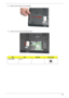 Page 156Chapter 3146
4.Slide the ODD module into the assembly
5.Insert the screw to secure the ODD module.
StepSizeQuantityScrew Type
ODD Module M2.5*3 1 