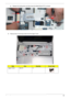 Page 74Chapter 364
d.Release the locking latch and disconnect the Media Board FFC as shown.
4.Remove the six securing screws from the Upper Cover.
StepSizeQuantityScrew Type
Upper Cover M2.5*6 6 