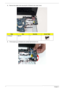 Page 8979Chapter 3
4.Remove the single screw securing the I/O Board to the Lower Cover.
5.Tilt the board up as indicated and carefully flip the board over.
StepSizeQuantityScrew Type
I/O Board M2.5*6 1 