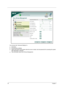 Page 3630Chapter 1
You can also click “Advanced Settings” to:
TSet alarms.
TRe-load factory defaults.
TSelect what actions will be taken when the cover is closed, and set passwords for accessing the system 
after Hibernation or Standby.
TView information about Acer ePower Management. 