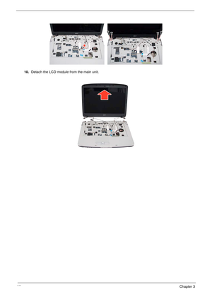 Page 6862Chapter 3
10.Detach the LCD module from the main unit. 