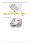 Page 61Chapter 351
5.Remove the four screws securing the hard disk to the carrier in reverse numerical order, from 4 to 1.
6.Remove the HDD from the carrier.
StepSizeQuantityScrew Type
HDD Carrier M3*3 4 