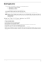 Page 45Chapter 335
BIOS Flash Utility
The BIOS flash memory update is required for the following conditions:
• New versions of system programs
• New features or options
• Restore a BIOS when it becomes corrupted. 
Use the Flash16 utility to update the system BIOS flash ROM.
NOTE: Do not install memory-related drivers (XMS, EMS, DPMI) when you use the Flash16 Utility.
NOTE: Please use the AC adaptor power supply when you run the flashit utility. If the battery pack does not 
contain enough power to finish the...