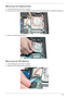 Page 69Chapter 359
Removing the Graphics Card
1.See “Removing the Lower Cover” on page 51.
2.Remove the four screws securing the graphics card to the thermal unit underneath. The graphics card pops up.
3.Remove the MXM card from the slot.
Removing the RTC Battery
1.See “Removing the Lower Cover” on page 51.
2.Remove the RTC battery from the mainboard.  