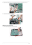 Page 113Chapter 3103
5.Fasten the three captive screws to the Thermal Module CPU heat sink in numerical order, from 1 to 3.
6.Connect the fan cable to the mainboard.
Replacing the Mainboard
1.Lift the mainboard right side first to remove from the base.
1
23 