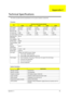 Page 101
Appendix C 193
This section provides technical specifications for the system hardware components. 
   
   Processor
ItemIntel Core 2 Duo Processor Number
T7600T7400T7200T5600T5500
CPU speed 2.33 GHz 2.16 GHz 2 GHz 1.83 GHz 1.66 GHz
Bus speed 667 MHz 667 MHz 667 MHz 667 MHz 667 MHz
Bus/core ratio 14 13 12 11 10
L2 cache size 4 MB 4 MB 4 MB 2 MB 2 MB
L2 cache speed 2.33 GHz 2.16 GHz 2 GHz 1.83 GHz 1.66 GHz
Manufacturing 
technology 65 nm
Core stepping B2
CPUID string 0X6F6
Thermal design 
power  34W...