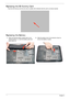 Page 136126Chapter 3
Replacing the SD Dummy Card
Push the SD Dummy into the slot until an audible click indicates that the card is correctly inserted.
Replacing the Battery
1.Slide and hold the battery release latch to the 
release position (1), insert the battery pack and 
press down (2).2.Slide the battery lock in the direction shown to 
secure the battery in place.
12 