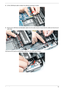 Page 91Chapter 379
8.Lift the USB Board cable to detach the adhesive securing it in place.
9.Remove the USB Board and Backlight cables from the cable channel. Ensure that the cables are free from all 
cable clips.
10.Remove the Antenna and Backlight cables from the cable clip as shown. 