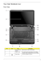 Page 15Chapter 15
Your Acer Notebook tour
Front View
No.IconItemDescription
1 Acer Crystal Eye 
webcamWeb camera for video communication.
2 Display screen
Also called Liquid-Crystal Display (LCD), displays 
computer output (configuration may vary by models).
3 Power button Turns the computer on and off.
1
3 2
4
12 13 15
14
5
6
9 78
10 11 