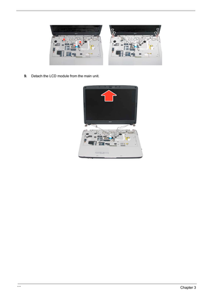 Page 6862Chapter 3
9.Detach the LCD module from the main unit. 