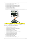 Page 9486Chapter 3
12.See “Removing the Heatsink Fan Module” on page 74.
13.See “Removing the CPU and VGA Heatsink Module” on page 75.
14.See “Removing the CPU” on page 76.
15.See “Removing the VGA board (for Discrete model only)” on page 77.
16.See “Removing the Middle Cover and the Power Board” on page 78.
17.See “Removing the Keyboard” on page 79.
18.See “Removing the LCD Module” on page 81.
19.See “Separating the Upper Case from the Lower Case” on page 83.
20.Remove the one screw (J) holding the launch...