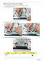 Page 8474Chapter 3
Removing the Finger Print Reader
1.Remove the Upper Cover. See “Removing the Upper Cover” on page 70.
2.Disconnect the cable as shown.
3.Disconnect the two FFC cables as shown.
4.Remove the four securing screw from the Finger Print Reader board.
StepSizeQuantityScrew Type
Finger Print 
ReaderM2*3 4 