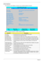 Page 4030Chapter 2
Information
The Information screen displays a summary of your computer hardware information.
NOTE: The system information is subject to different models.
ParameterDescription
CPU Type This field shows the CPU type and speed of the system.
CPU Speed This field shows the speed of the CPU.
IDE Model Name This field shows the model name of HDD installed on primary IDE master.
IDE Serial Number This field displays the serial number of HDD installed on primary IDE master.
IDE1 Model Name This field...