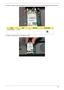 Page 65Chapter 355
4.Move the cables to avoid damaging them, and remove the two securing screws to release the WLAN board.
 
5.Detach the WLAN board from the WLAN socket. 
StepSizeQuantityScrew Type
WLAN Module M2*3 2 