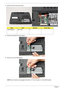 Page 6252Chapter 3
3.Remove the three securing screws. 
4.Remove the bracket from the module.
5.Remove the Turbo RAM Module.
NOTE: Some models come equipped with either a TV Tuner module or a Turbo RAM module.
StepSizeQuantityScrew Type
WLAN Module M2*3 (NL) 3 