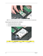 Page 7464Chapter 3
NOTE:  When attaching the antenna back to the WLAN board, make sure the cable are arranged properly. 
Removing the Hard Disk Drive Module 1
1.See “Removing the Battery Pack” on page 54.
2.See “Removing the Lower Cover” on page 56.
3.Remove the one screw (B) securing the hard disk drive module. 
StepSize (Quantity)ColorTo r q u e
1 M2 x L4 (1) Silver 1.6 kgf-cm 