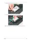 Page 75Chapter 365
4.Slide the hard disk drive module away from the connector. 
5.Lift the hard disk drive module and remove it from the hard disk drive bay.
NOTE: To prevent damage to device, avoid pressing down on it or placing heavy objects on top of it.  