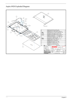 Page 98100Chapter 6
Aspire 8920 Exploded Diagram 