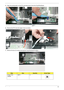 Page 101Chapter 391
5.Open the locking latch on the FFC and disconnect it from the TouchPad Board.
6.Remove the FFC from the Upper Cover as shown.
7.Remove the two (2) screws securing the TouchPad Board in place.
StepSizeQuantityScrew Type
Finger Print 
ReaderM2*3 2 