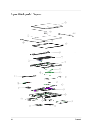 Page 9285Chapter 6
Aspire 9100 Exploded Diagram 