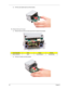 Page 6456Chapter 3
b.Pull the card reader board out of the bracket. 
12.Remove the front I/O board.
a.Remove the two screws (A) that secure the I/O board to the bracket. 
b.Pull the I/O board out of the bracket. 
Screw (Quantity)ColorTo r q u ePart No.
#6-32 L5 BZN (2) Black 5.5 to 6.5 kgf-cm 86.00J07.B60 