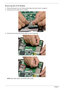 Page 5242Chapter 3
Removing the LCD Module
1.Remove the Upper Cover. See “Removing the Upper and Lower Covers” on page 39.
2.Disconnect the LCD cable from its connector
3.Disconnect and remove the antenna cables from the housing well.
NOTE: Main cable is black. The Auxiliary cable is white. 