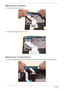 Page 10494Chapter 3
Replacing the LED Board
Replacing the Touchpad Board
1.Place the Touchpad Board in the device, while pressing down on the FFC to adhere it to the Upper Cover. 1.Place the LED Board in the device.
2.Secure the LED Board using one (1) screw. 