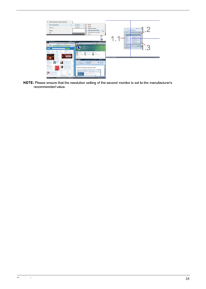 Page 37Chapter 131
NOTE: Please ensure that the resolution setting of the second monitor is set to the manufacturers 
recommended value. 