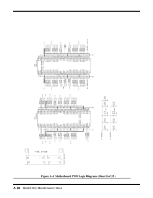 Page 134A-16   Model 60x Maintenance Data
Figure A-4  Motherboard PWB Logic Diagrams (Sheet 8 of 32 ) 