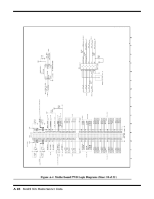 Page 136A-18   Model 60x Maintenance Data
Figure A-4  Motherboard PWB Logic Diagrams (Sheet 10 of 32 ) 