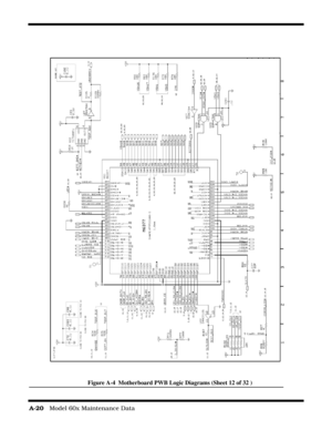 Page 138A-20   Model 60x Maintenance Data
Figure A-4  Motherboard PWB Logic Diagrams (Sheet 12 of 32 ) 