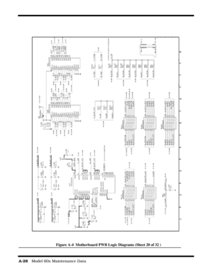 Page 146A-28   Model 60x Maintenance Data
Figure A-4  Motherboard PWB Logic Diagrams (Sheet 20 of 32 ) 