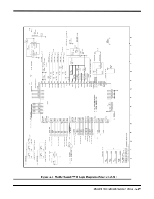 Page 147                                                                                     Model 60x Maintenance Data  A-29
Figure A-4  Motherboard PWB Logic Diagrams (Sheet 21 of 32 ) 