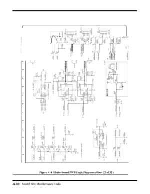 Page 148A-30   Model 60x Maintenance Data
Figure A-4  Motherboard PWB Logic Diagrams (Sheet 22 of 32 ) 