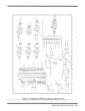 Page 149                                                                                     Model 60x Maintenance Data  A-31
Figure A-4  Motherboard PWB Logic Diagrams (Sheet 23 of 32 ) 