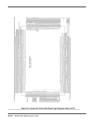 Page 170B-12    Model 65x Maintenance Data
Figure B-4  Extensa 65x Series Main Board Logic Diagrams (Sheet 4 of 36) 