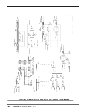 Page 180B-22    Model 65x Maintenance Data
Figure B-4  Extensa 65x Series Main Board Logic Diagrams (Sheet 14 of 36) 