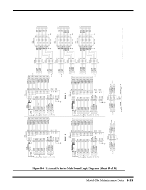 Page 181                                                                                  Model 65x Maintenance Data    B-23
Figure B-4  Extensa 65x Series Main Board Logic Diagrams (Sheet 15 of 36) 