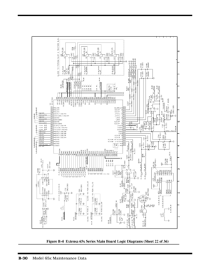 Page 188B-30    Model 65x Maintenance Data
Figure B-4  Extensa 65x Series Main Board Logic Diagrams (Sheet 22 of 36) 