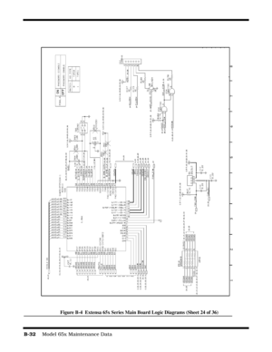 Page 190B-32    Model 65x Maintenance Data
Figure B-4  Extensa 65x Series Main Board Logic Diagrams (Sheet 24 of 36) 