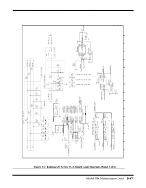 Page 205                                                                                  Model 65x Maintenance Data    B-47
Figure B-5  Extensa 65x Series VGA Board Logic Diagrams (Sheet 3 of 6) 