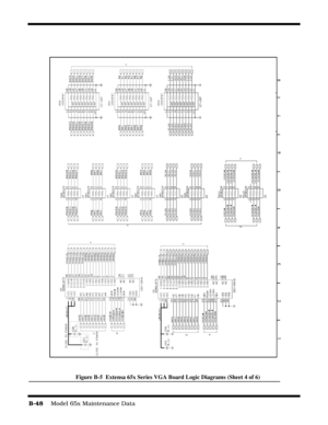 Page 206B-48    Model 65x Maintenance Data
Figure B-5  Extensa 65x Series VGA Board Logic Diagrams (Sheet 4 of 6) 