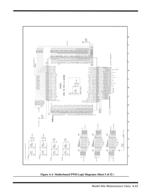 Page 131                                                                                     Model 60x Maintenance Data  A-13
Figure A-4  Motherboard PWB Logic Diagrams (Sheet 5 of 32 ) 