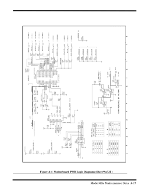 Page 135                                                                                     Model 60x Maintenance Data  A-17
Figure A-4  Motherboard PWB Logic Diagrams (Sheet 9 of 32 ) 